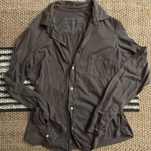 Frank & Eileen Gray Barry Knit Button Down Shirt size S